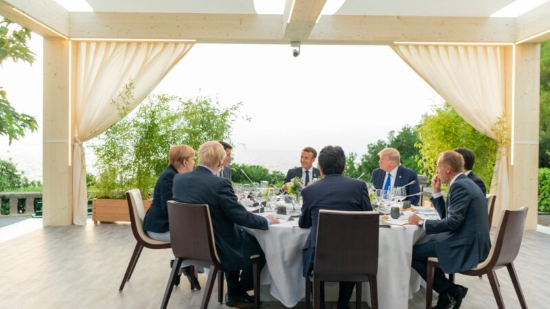 Donald Trump meets with world leaders.