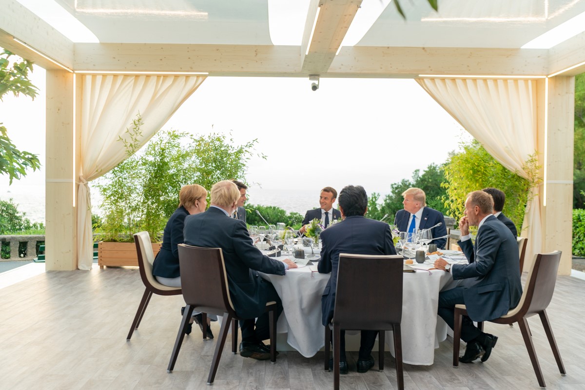 Donald Trump meets with world leaders.